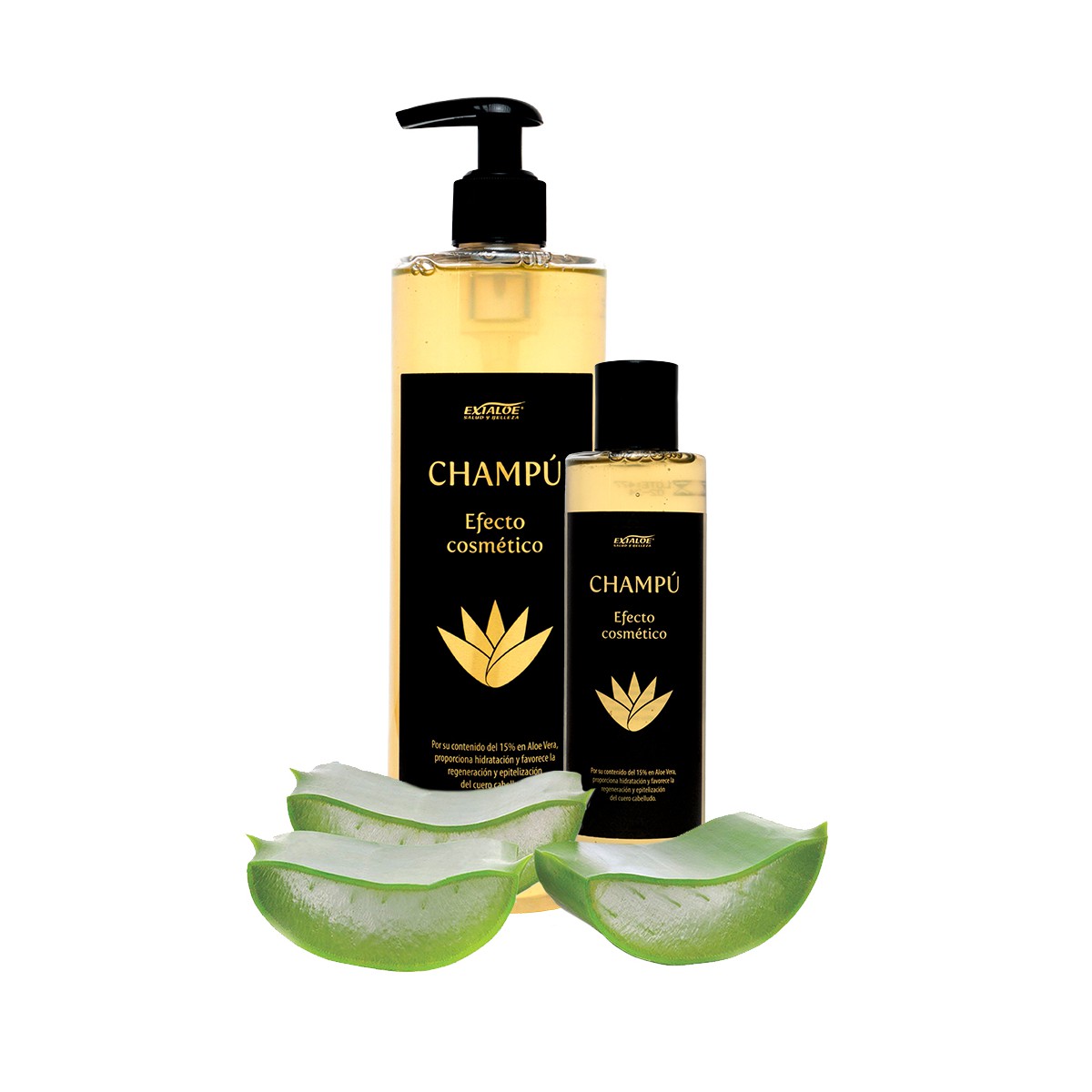 Champú efecto cosmético con Aloe Vera